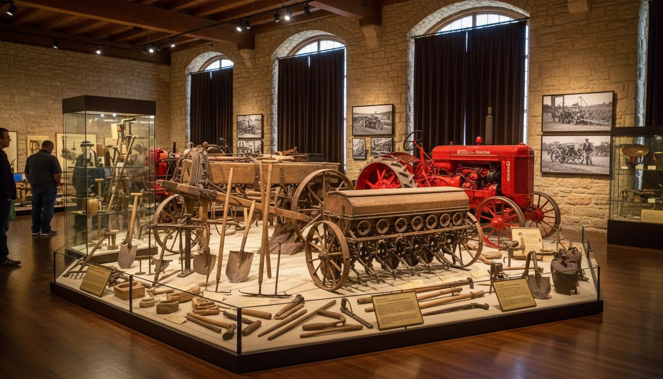Historical agricultural equipment collection