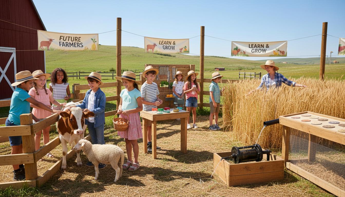Children participating in educational farm programs